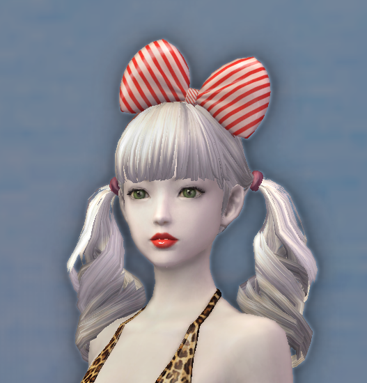 Stripey Hair Bow - 125045106