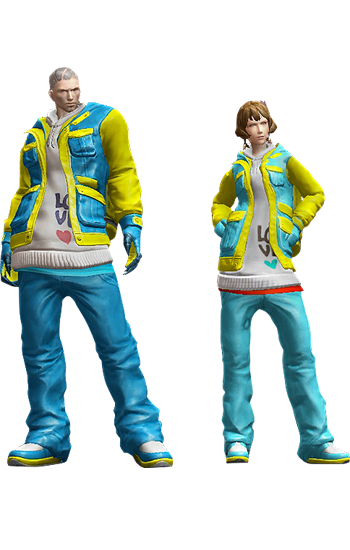 Sky Blue Couple's Slope Suit - 110900624