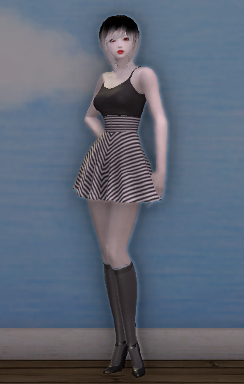 Striped Ballet Dress - 110900137
